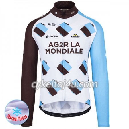 Cykeltrøje 2017 AG2R La Mondiale N001 Vinter Thermal Fleece